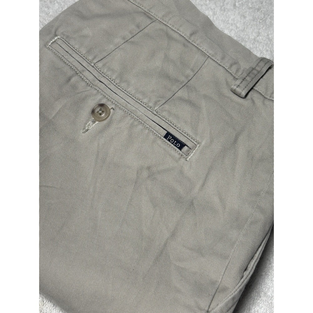 Polo Ralph Lauren Mens Chino Shorts 34W Beige Classic Fit Flat Front Khaki Tan